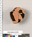 Terracotta fragment of a kylix (drinking cup), Terracotta, Greek, Attic