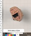 Terracotta fragment of a kylix (drinking cup), Terracotta, Greek, Attic
