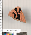 Terracotta fragment of a kylix (drinking cup), Terracotta, Greek, Attic