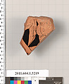 Terracotta fragment of a kylix (drinking cup), Terracotta, Greek, Attic
