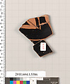 Terracotta fragment of a kylix (drinking cup), Terracotta, Greek, Attic