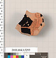 Terracotta fragment of a kylix (drinking cup), Terracotta, Greek, Attic