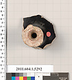 Terracotta fragment of a kylix (drinking cup), Terracotta, Greek, Attic