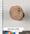 Terracotta fragment of a kylix (drinking cup), Terracotta, Greek, Attic