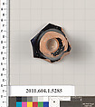 Terracotta fragment of a kylix (drinking cup), Terracotta, Greek, Attic
