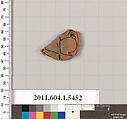 Terracotta fragment of a kylix (drinking cup), Terracotta, Greek, Attic