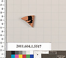 Terracotta fragment of a kylix (drinking cup), Terracotta, Greek, Attic