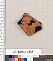 Terracotta fragment of a kylix (drinking cup), Terracotta, Greek, Attic