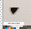 Terracotta rim fragment of a kylix (drinking cup), Terracotta, Greek, Attic