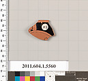 Terracotta rim fragment of a kylix (drinking cup), Terracotta, Greek, Attic