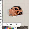 Terracotta rim fragment of a kylix (drinking cup), Terracotta, Greek, Attic