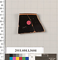 Terracotta rim fragment of a kylix (drinking cup), Terracotta, Greek, Attic