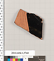 Terracotta fragment of a kylix (drinking cup), Terracotta, Greek, Attic
