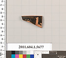 Terracotta rim fragment of a kylix (drinking cup), Terracotta, Greek, Attic