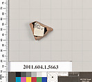 Terracotta fragment of a kylix (drinking cup), Terracotta, Greek, Attic