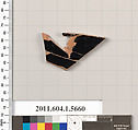 Terracotta fragment of a kylix (drinking cup), Terracotta, Greek, Attic