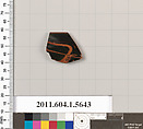 Terracotta rim fragment of a kylix (drinking cup), Terracotta, Greek, Attic