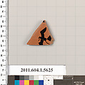 Terracotta fragment of a kylix (drinking cup), Terracotta, Greek, Attic