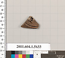 Terracotta fragment of a kylix (drinking cup), Terracotta, Greek, Attic