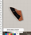 Terracotta fragment of a kylix (drinking cup), Terracotta, Greek, Attic