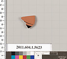 Terracotta fragment of a kylix (drinking cup), Terracotta, Greek, Attic