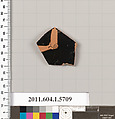 Terracotta fragment of a kylix (drinking cup), Terracotta, Greek, Attic