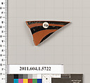 Terracotta rim fragment of a kylix: eye-cup  (drinking cup), Terracotta, Greek, Attic