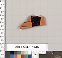 Terracotta fragment of a kylix: eye-cup  (drinking cup), Terracotta, Greek, Attic