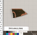 Terracotta rim fragment of a kylix: eye-cup (drinking cup), Terracotta, Greek, Attic