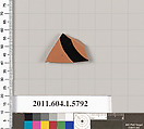 Terracotta fragment of a kylix: eye-cup  (drinking cup), Terracotta, Greek, Attic