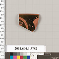 Terracotta rim fragment of a kylix: eye-cup (drinking cup), Terracotta, Greek, Attic