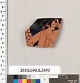 Terracotta rim fragment of a kylix (drinking cup), Attributed to Epiktetos [DvB], Terracotta, Greek, Attic