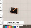 Terracotta fragment of a kylix (drinking cup), Terracotta, Greek, Attic