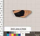 Terracotta fragment of a kylix (drinking cup), Terracotta, Greek, Attic