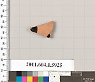 Terracotta fragment of a kylix (drinking cup), Terracotta, Greek, Attic