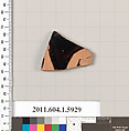 Terracotta fragment of a kylix (drinking cup), Terracotta, Greek, Attic