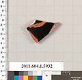 Terracotta fragment of a kylix (drinking cup), Terracotta, Greek, Attic