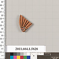 Terracotta fragment of a kylix: eye-cup  (drinking cup), Terracotta, Greek, Attic