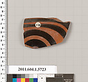 Terracotta rim fragment of a kylix: eye-cup  (drinking cup), Terracotta, Greek, Attic