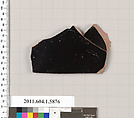 Terracotta fragment of a kylix (drinking cup), Terracotta, Greek, Attic