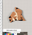 Terracotta fragment of a kylix (drinking cup), Terracotta, Greek, Attic