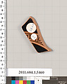 Terracotta fragment of a kylix (drinking cup), Terracotta, Greek, Attic