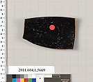Terracotta rim fragment of a kylix (drinking cup), Terracotta, Greek, Attic