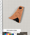 Terracotta fragment of a kylix (drinking cup), Terracotta, Greek, Attic