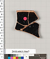 Terracotta rim fragment of a kylix (drinking cup), Terracotta, Greek, Attic