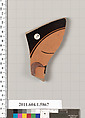 Terracotta fragment of a kylix (drinking cup), Terracotta, Greek, Attic
