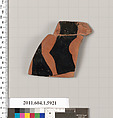 Terracotta fragment of a kylix (drinking cup), Terracotta, Greek, Attic