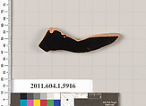 Terracotta fragment of a kylix (drinking cup), Terracotta, Greek, Attic