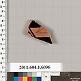 Terracotta fragment of a kylix (drinking cup), Attributed to Apollodoros ? [Dyfri Williams], Terracotta, Greek, Attic