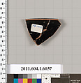 Terracotta rim fragment of a kylix (drinking cup), Terracotta, Greek, Attic